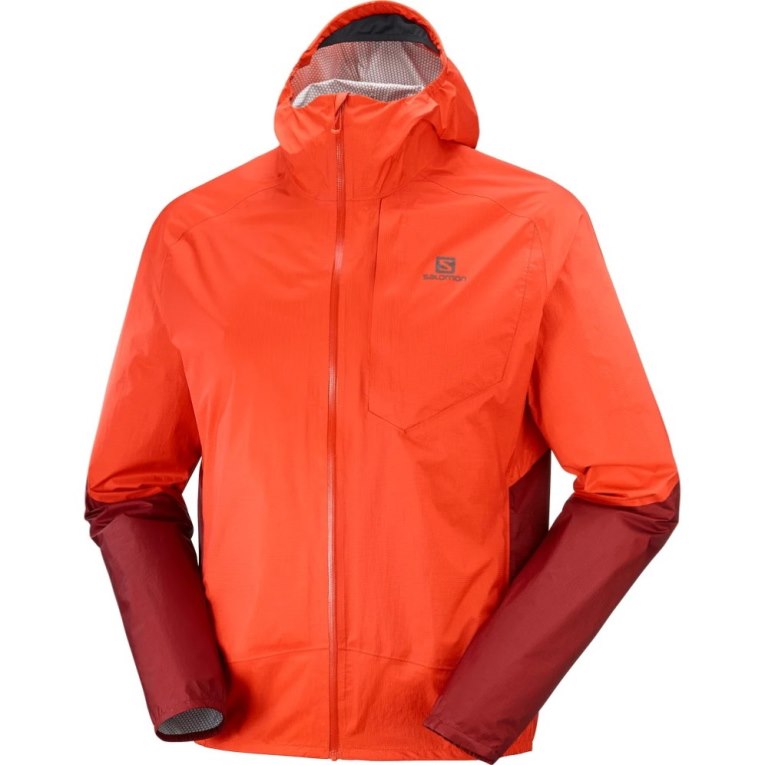 Chaquetas Shell Salomon Bonatti Impermeables Hombre Rojos | MX GWZQ592